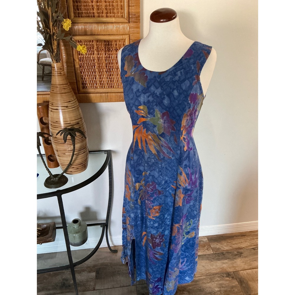 TROPICAL TANTRUM SLIT SKIRT CARWASH SHIFT DRESS
